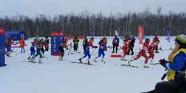 Чемпионат России 50 км женщины Апатиты 13.04.2024 Старт гонки