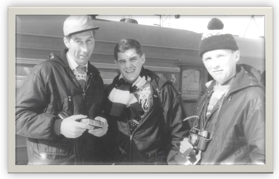 Герои лыжного чемпионата мира 1966 года (слева направо): Харальд Грёнинген, Йермунд Эгген и Одд Мартинсен.