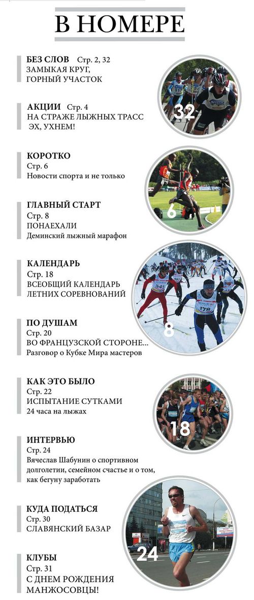 Содержание журнала XCSPORT