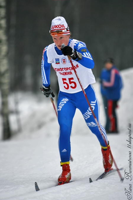 Юлия Чекалева - четвертое место в женской гонке на 15 классическим стилем