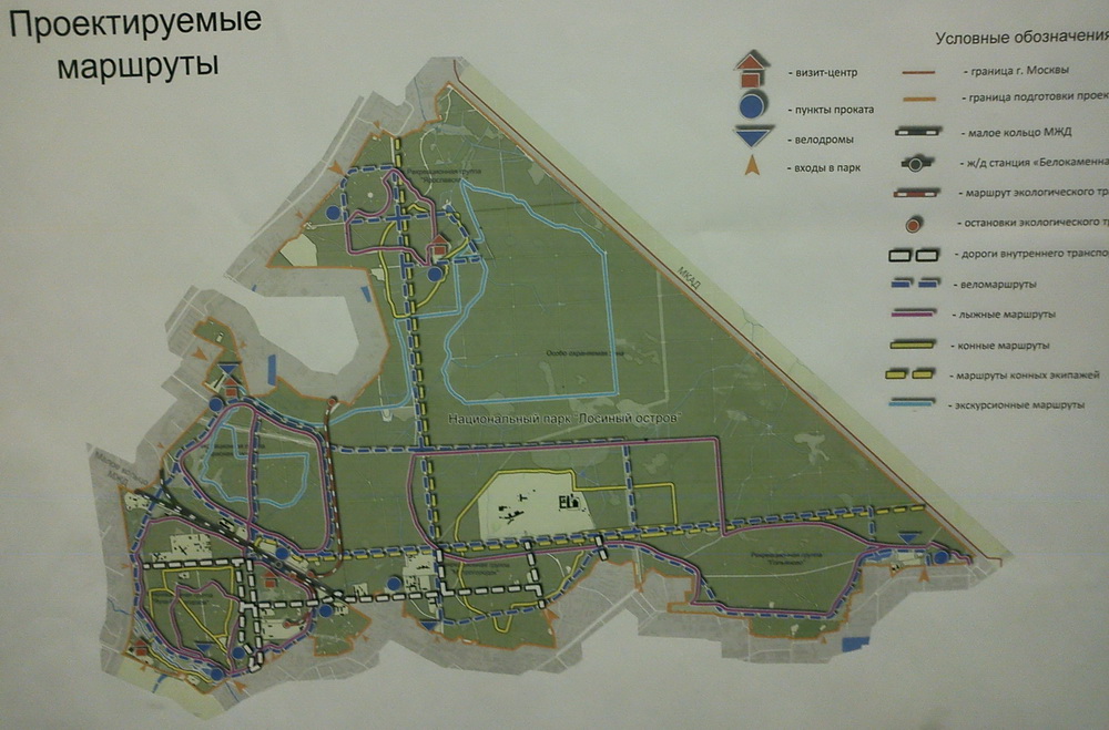 Лосиный остров карта парка пешеходные маршруты