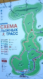 г.Полярные Зори, Мурманская обл., схема трасс с ответвлением марафона Кандалакша-П.Зори.