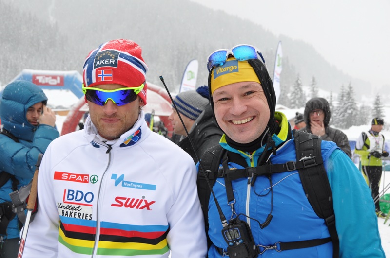 Спортивный директор команды "Витарго" Пётр Кузнецов с другим Петром - Нортугом. 