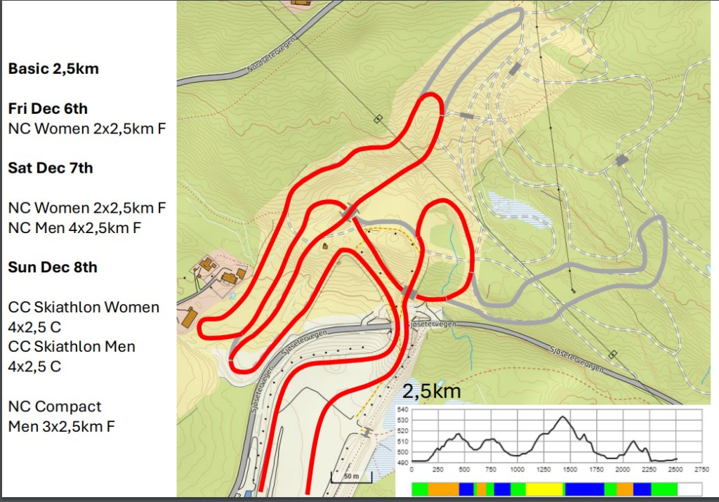 Схема трассы для классического стиля.