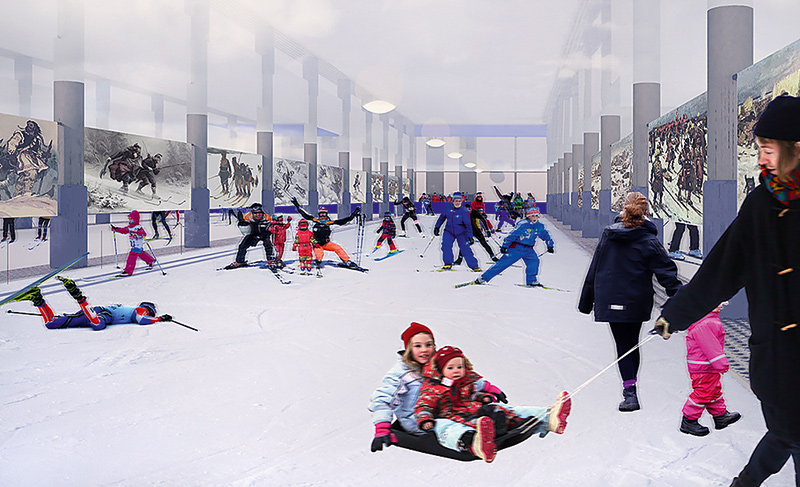 Снег, лыжные гонки и другие развлечения на снегу — ​второй базовый вид активности в данной концепции.