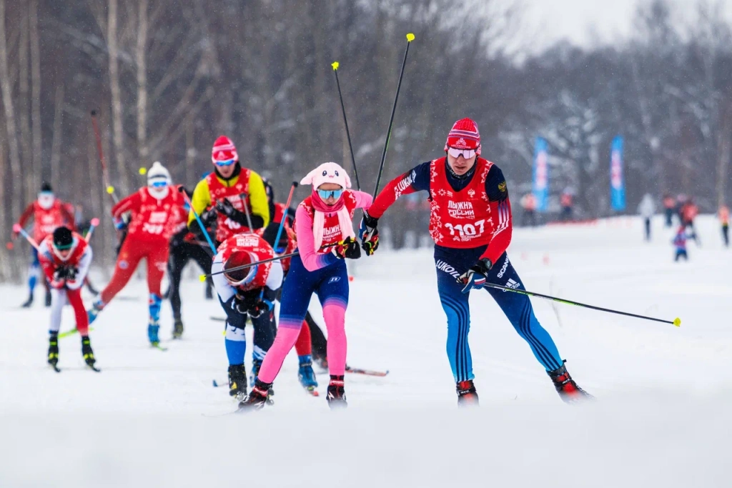 На трассе "Лыжни России".