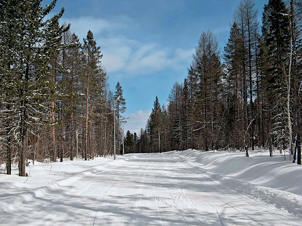 Лыжное «шоссе» в Алдане.