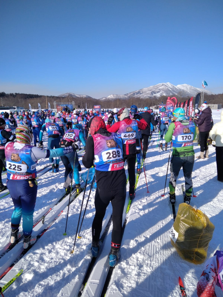 На старте марафона.