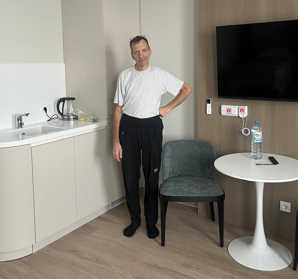 Коля в первый день после госпитализации в стационар К+31. 