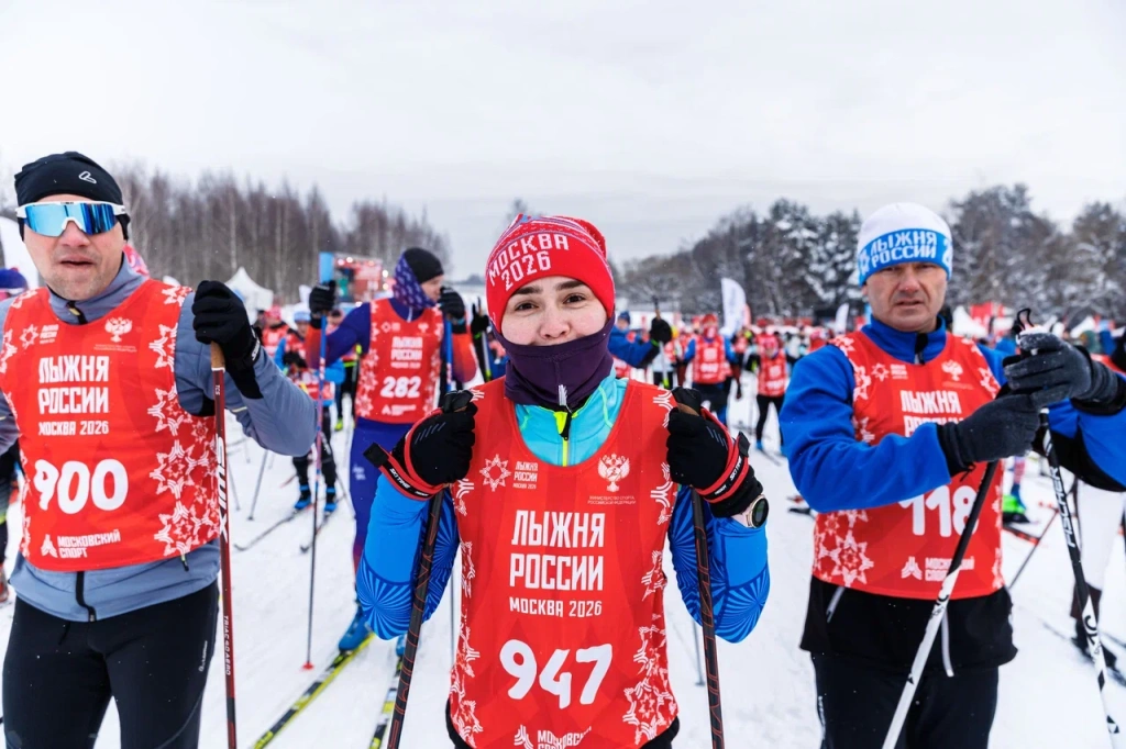 На старте субботней "Лыжни России".