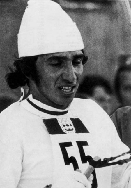 После победного олимпийского финиша.