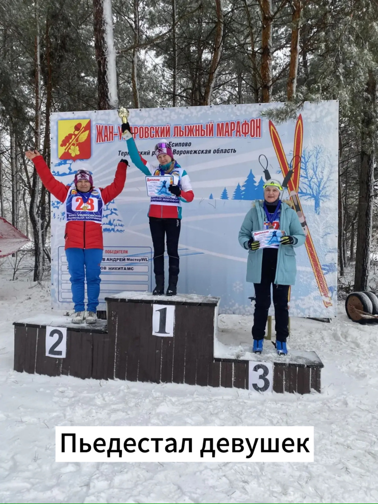 Пьедестал у девушек.